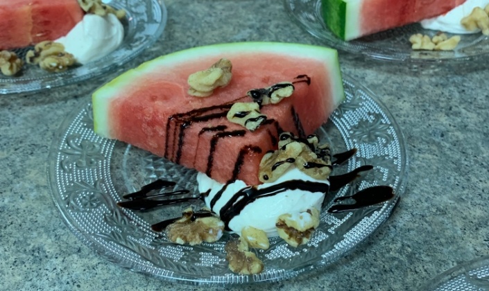 Watermelon and ice cream