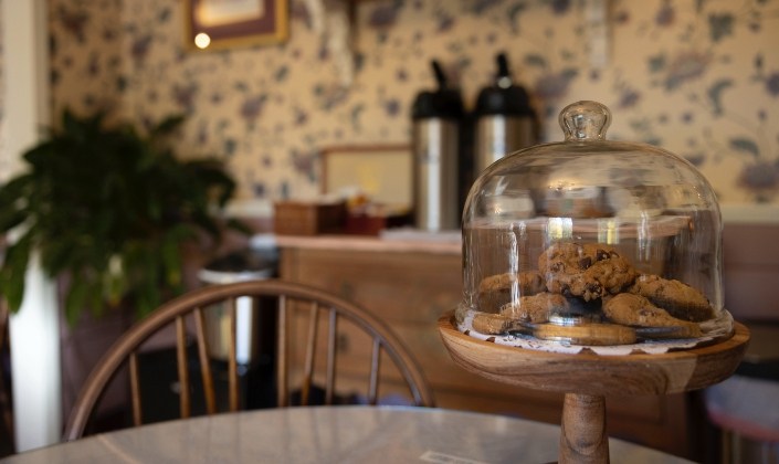 Cookies on dining table