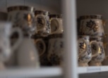 Stack of decorative tea cups