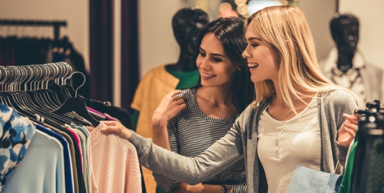 Two women shopping together