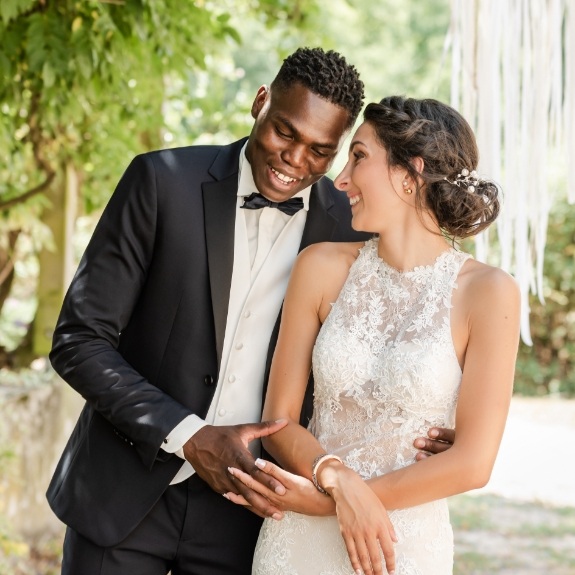 Newly weds enjoying the romance package