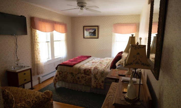 Cozy furnishings in guest room