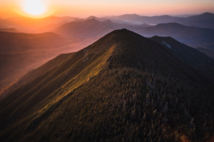 a scenic sunrise in North Conway, NH 