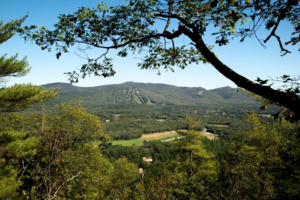 a scenic springtime landscape in North Conway
