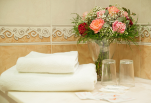 a bathroom at a bed and breakfast